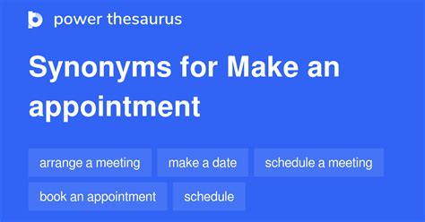 make an appointment synonym.
